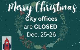 Closed December 25 & 26