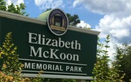 Elizabeth McKoon Memorial Park sign