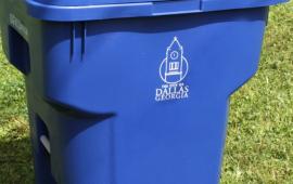 City of Dallas trash can
