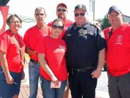 Volunteers and the police at Dallas City Fest