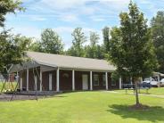 Indoor pavilion at Sara Babb park