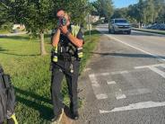 Corporal Kiker enforcing Speed detection 