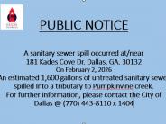 Sewer Spill Kades Cove