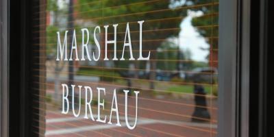 Picture of the Marshal bureau's front door