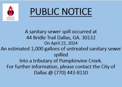 Sanitary Sewer Spill
