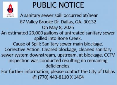 sewer spill notice