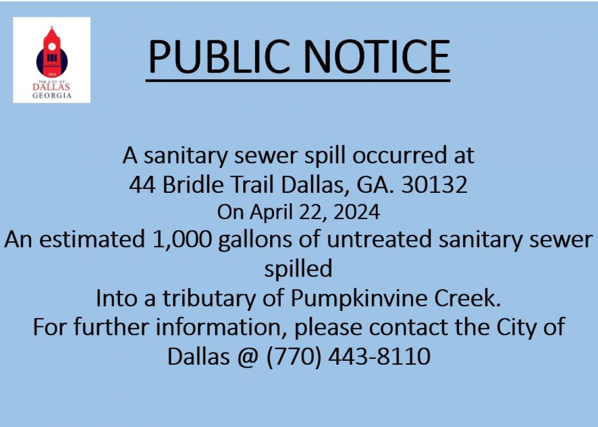 Sanitary Sewer Spill